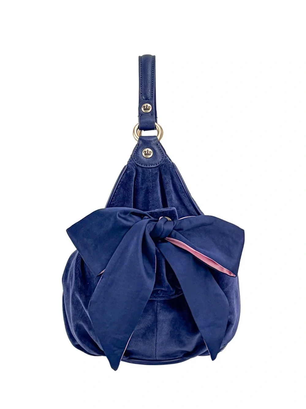 Juicy Couture Royal Bloom Hobo Bag in Atlantis Blue w/Charms & Bow